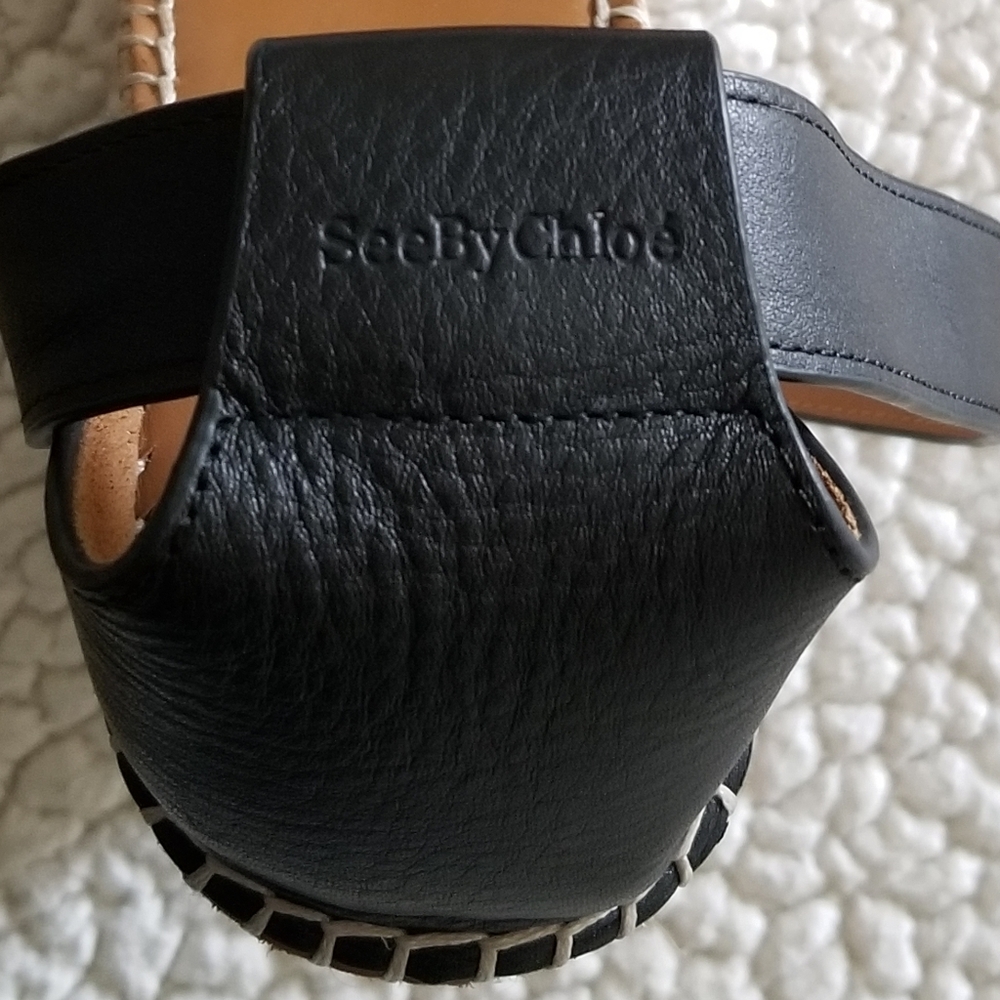 See By Chloe Black and Tan Wedge Heels - Picture 8 of 10